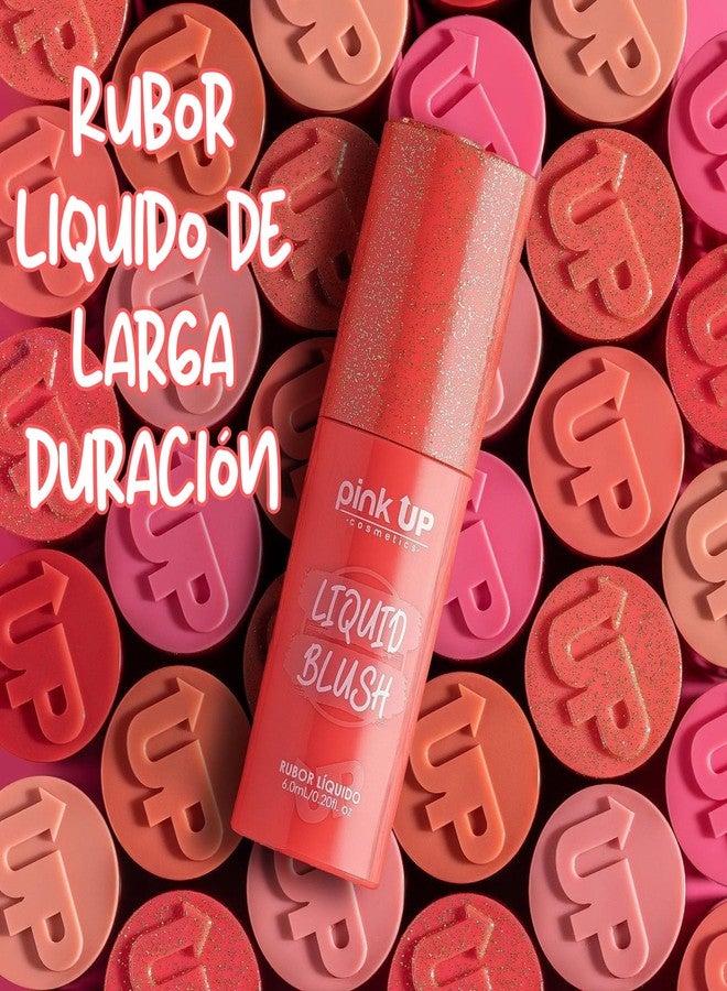 PINK UP | Liquid Blush | Long-Lasting Liquid Blush | Non-Greasy | Highly Pigmented | Suitable for All Skin Types | Matte Colors | Subtle Shimmer Highlights | Shade: Pink Cheeks| 6ml | Model PKLB08 - Image 2